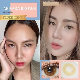 👑รุ่นคุณดิว ขายดีรุ่นดัง🌟คอนแทคเลนส์เกาหลี (มินิ) 🕊 Arisara Gray , Brown 🕊 Luxzylens ใส่นิ่มมาก Made in Korea 🇰🇷