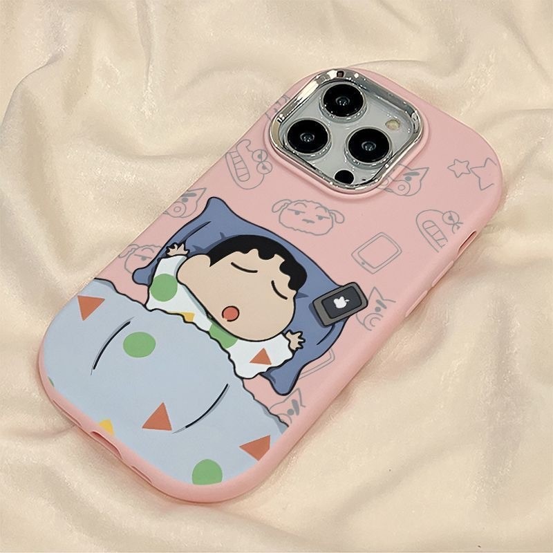 iphone 16 pro max case เคส 16 pro max Sleeping Crayon Shin-Chan เหมาะสําหรับ Apple 17 เคสโทรศัพท์ 15