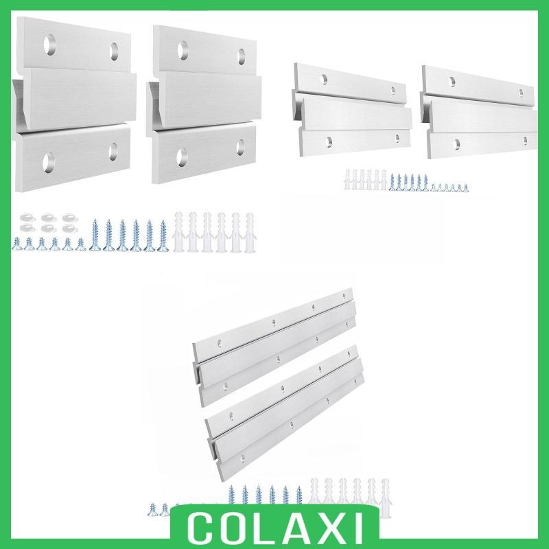 [Colaxi] 4 ชิ้น French Design Cleat Picture Hanger Interlocking สําหรับงานศิลปะแผง