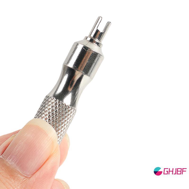 GHJBF] แบบพกพาวาล์ว Core BUCKLE สแตนเลสสตีลรถจักรยานยางวาล์ว Disassembly ยางวาล์ว Core Stems Remover