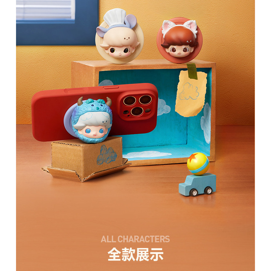 POPMART DIMOO WORLD x PIXAAR ที่วางโทรศัพท์แม่เหล็ก กล่องตาบอด ของขวัญ WoodyLotso Sulley Remy GKWT