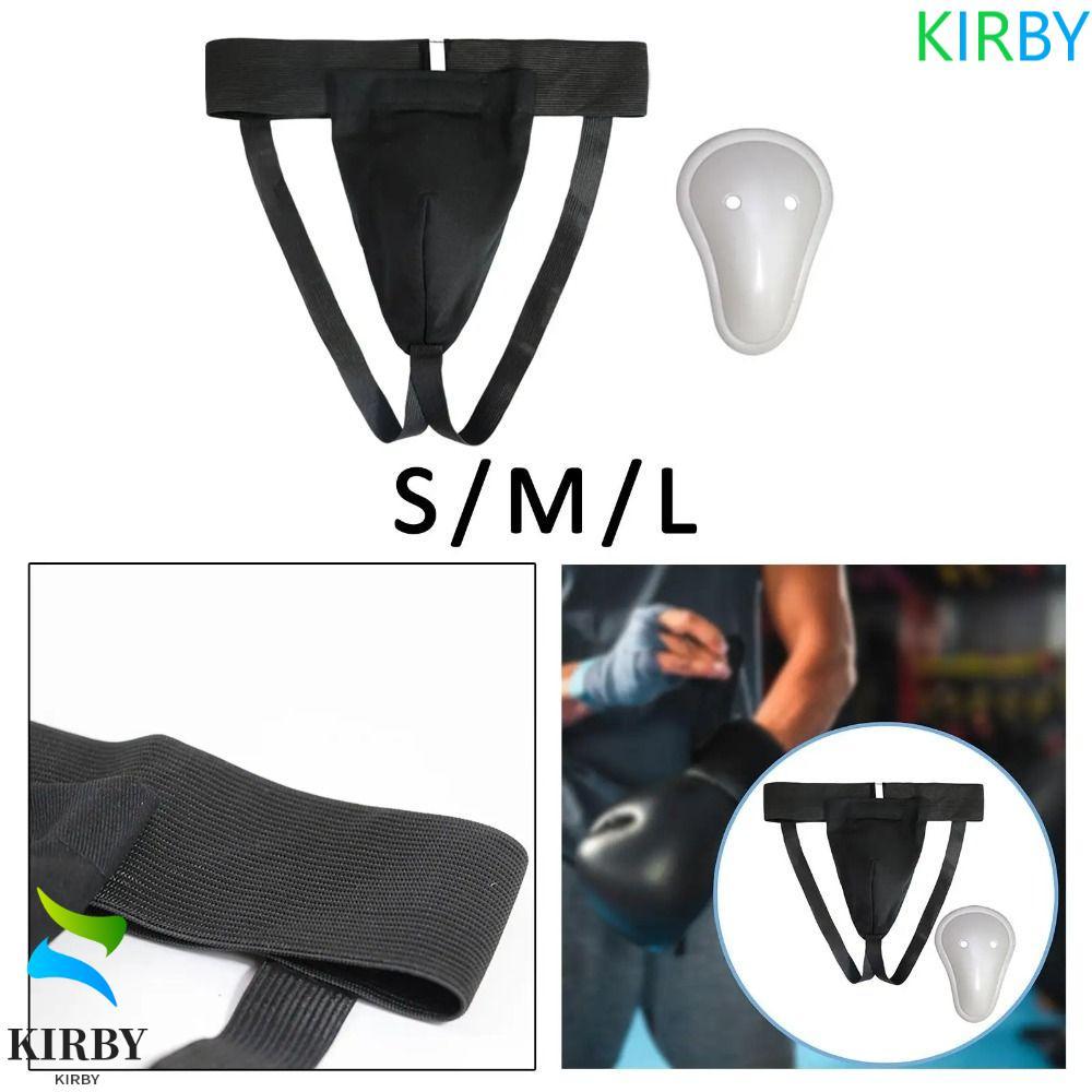 KIRBY เป้าชกมวย, Jockstrap Support Athletic Protector Boxing Safety Cup, Karate Training Professional Elastic Band Groin Guard ศิลปะการต่อสู้