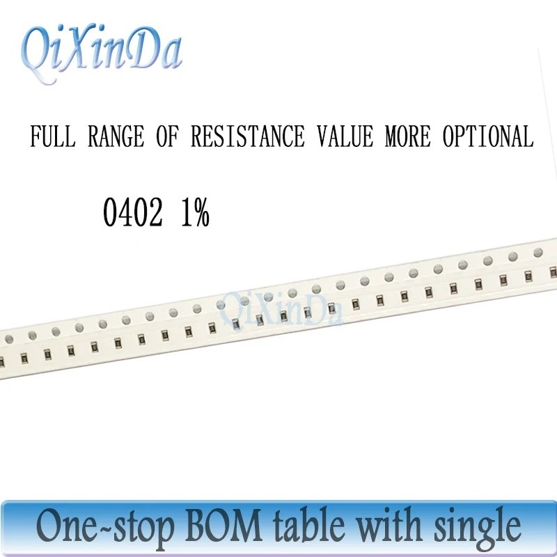 500PCS 0402 SMD 1% ตัวต้านทาน 0R-10M 0.1R 0.15R 0.33R 1R 3.9R 10R 27R 43R 1K 10K 56K 82K 220K 1M 4.7