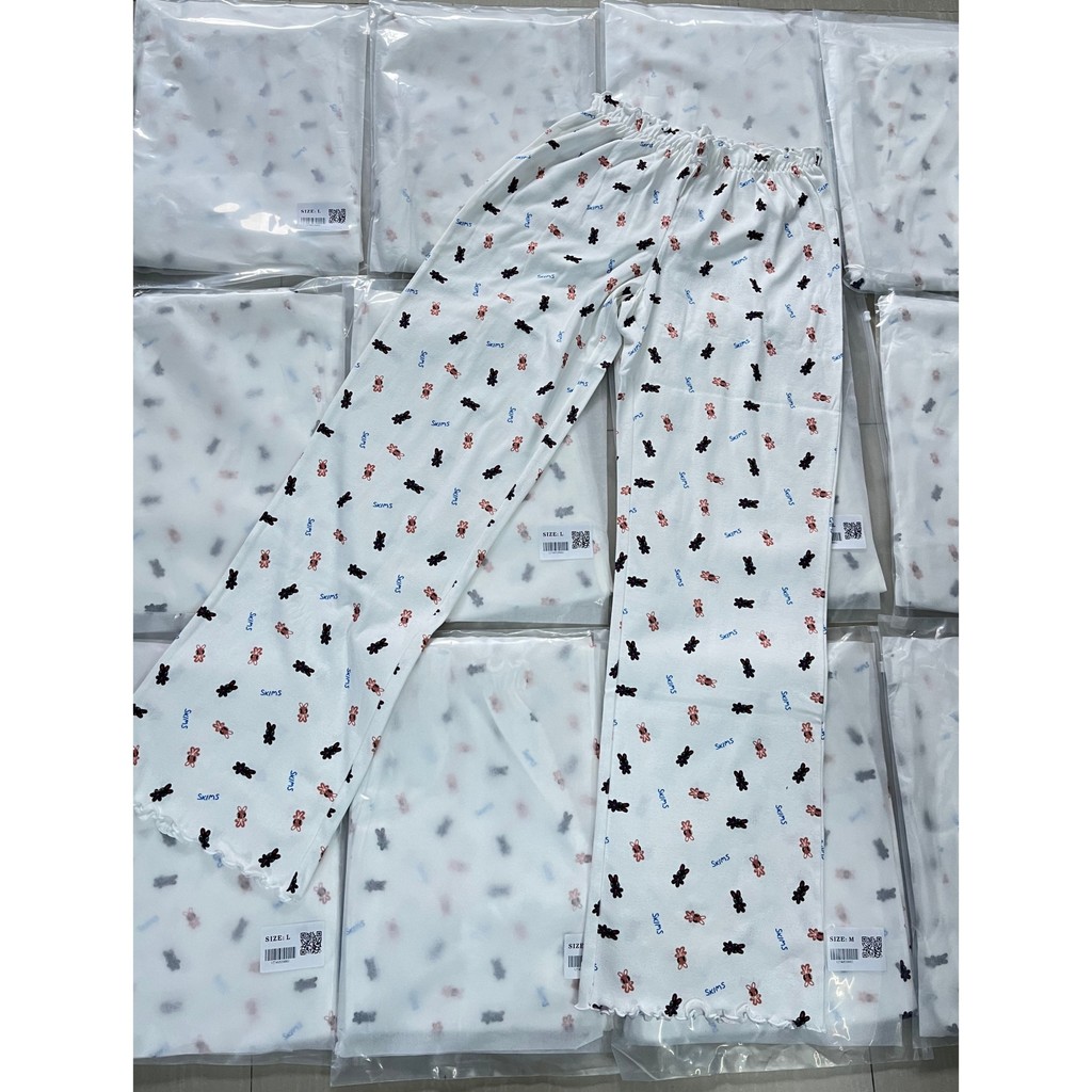 OYOS SKIMS Easter Full Print Bunny Casual Home Walking Curved Pants