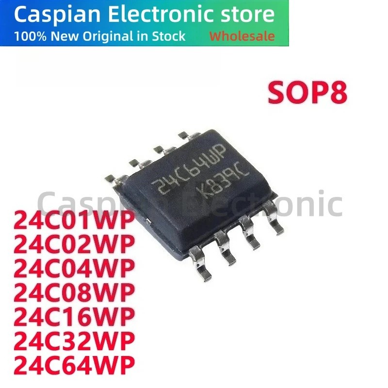 5PCS 24C01WP 24C02WP 24C04WP 24C08WP 24C16WP 24C32WP 24C64WP M24C01 M24C02 M24C04 M24C08 M16C16C16C1