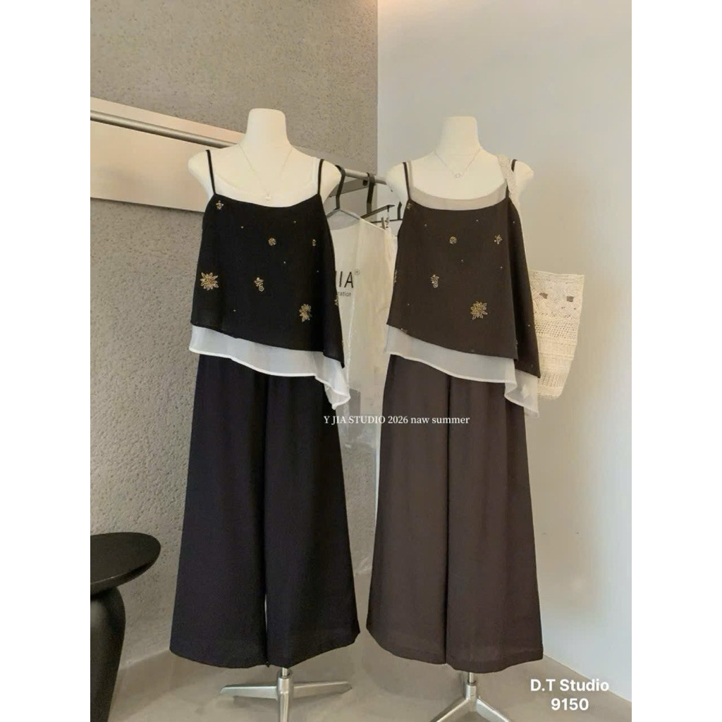9150 Set 2S LunaClassy เสื้อปาดไหล่และกางเกงลง Qccc DT894HJ [จัดส่งทันทีกว่าที่คาด]