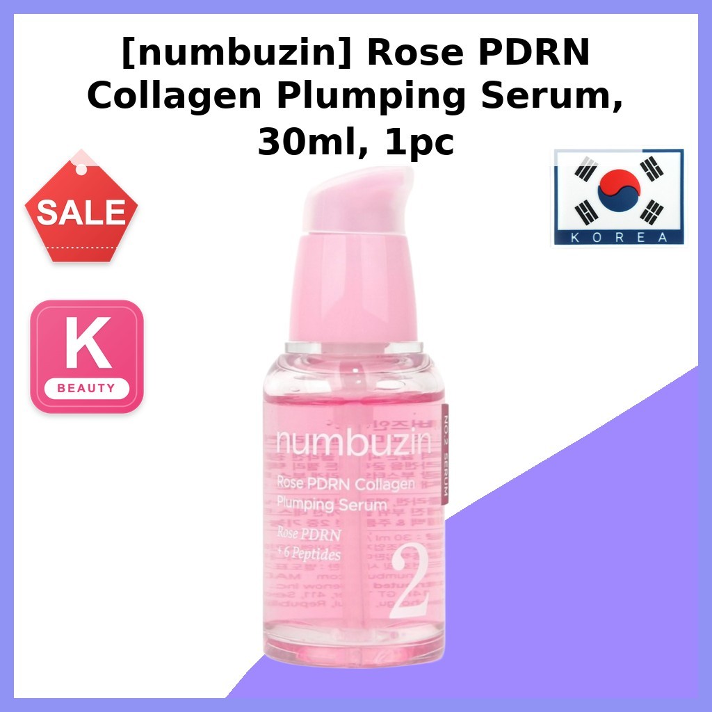 [numbuzin] Rose PDRN Collagen Plumping Serum, 30ml, 1pc / เซรั่มเกาหลี / คอลลาเจน Plumping / ของแท้ 