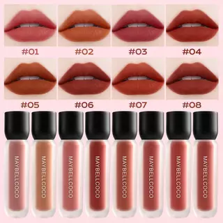 ไม่ติดหลอด ไม่ติดแก้ว HOT KISS LIP MATTE ลิปแมตต์สีชัด ติดทน กันน้ำ ไม่หนักปาก ลิปแมตช์เนื้อบางเบา ติดทนนาน NEW