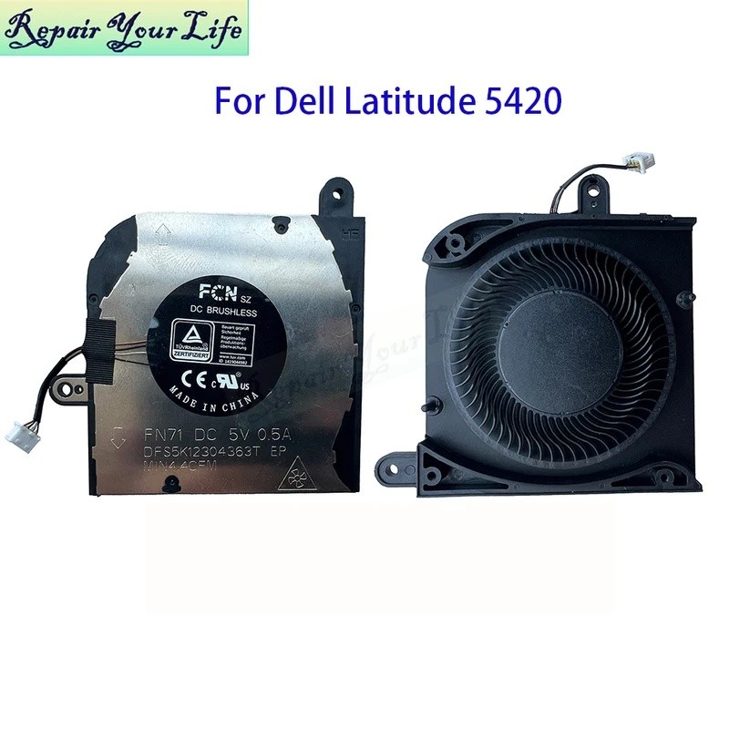 แล็ปท็อป CPU พัดลมระบายความร้อนสําหรับ Dell Latitude 5420 E5420 โน้ตบุ๊ค Cooler โปรเซสเซอร์พัดลมหม้อ
