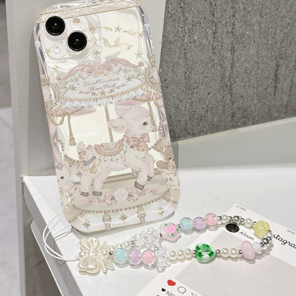 น่ารัก Dreamy Carousel Lamb Chain สําหรับ VOVO V70 5G V60 Lite V50 V40 Lite V30 V3E V29 V29E V27 V27