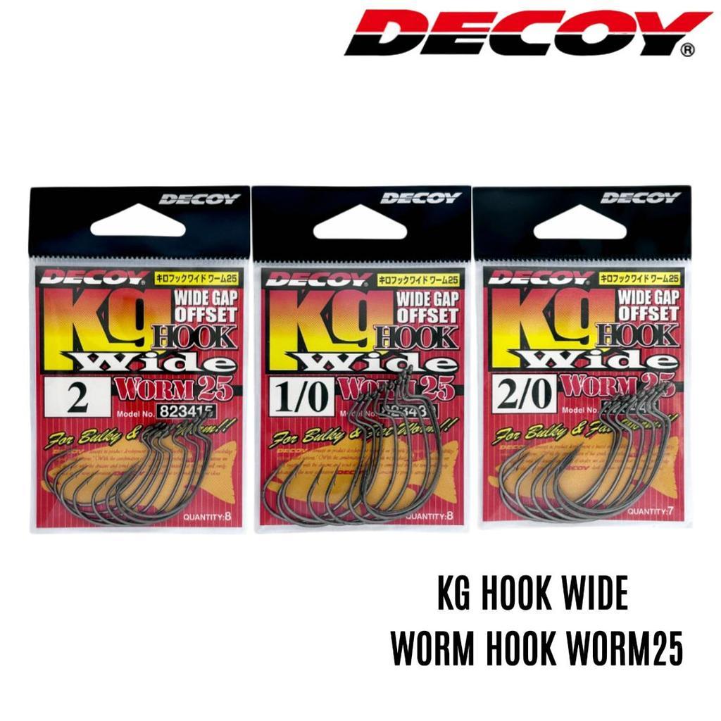 DECOY - WORM25 Kg HOOK WIDE GAP OFFSET WORM HOOK FISHING HOOK -
