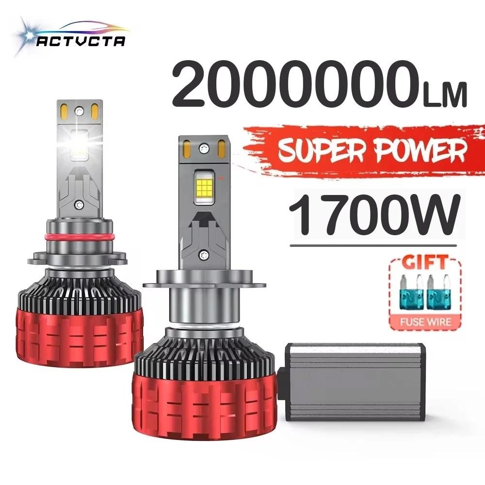 ACTVTCA 1700W H4 H7 LED Canbus H11 H1 H3 9005 HB3 9006 HB4 H8 H9 9012 9007 9008 H13 ไฟหน้า LED ไฟหน้