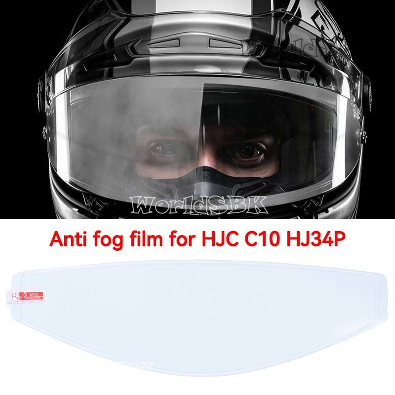 C10 Anti หมอกฟิล์มสติกเกอร์สําหรับ HJC HJ-34P HJ 34P C10 รถจักรยานยนต์หมวกกันน็อค Visor เลนส์โล่อุปก