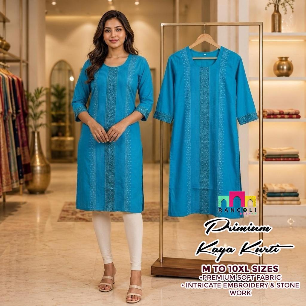 PLUS SIZE KURTI 8555 - M ถึง 10XL - RANDOLI BAZAAR - การออกแบบ DEEPAVALI