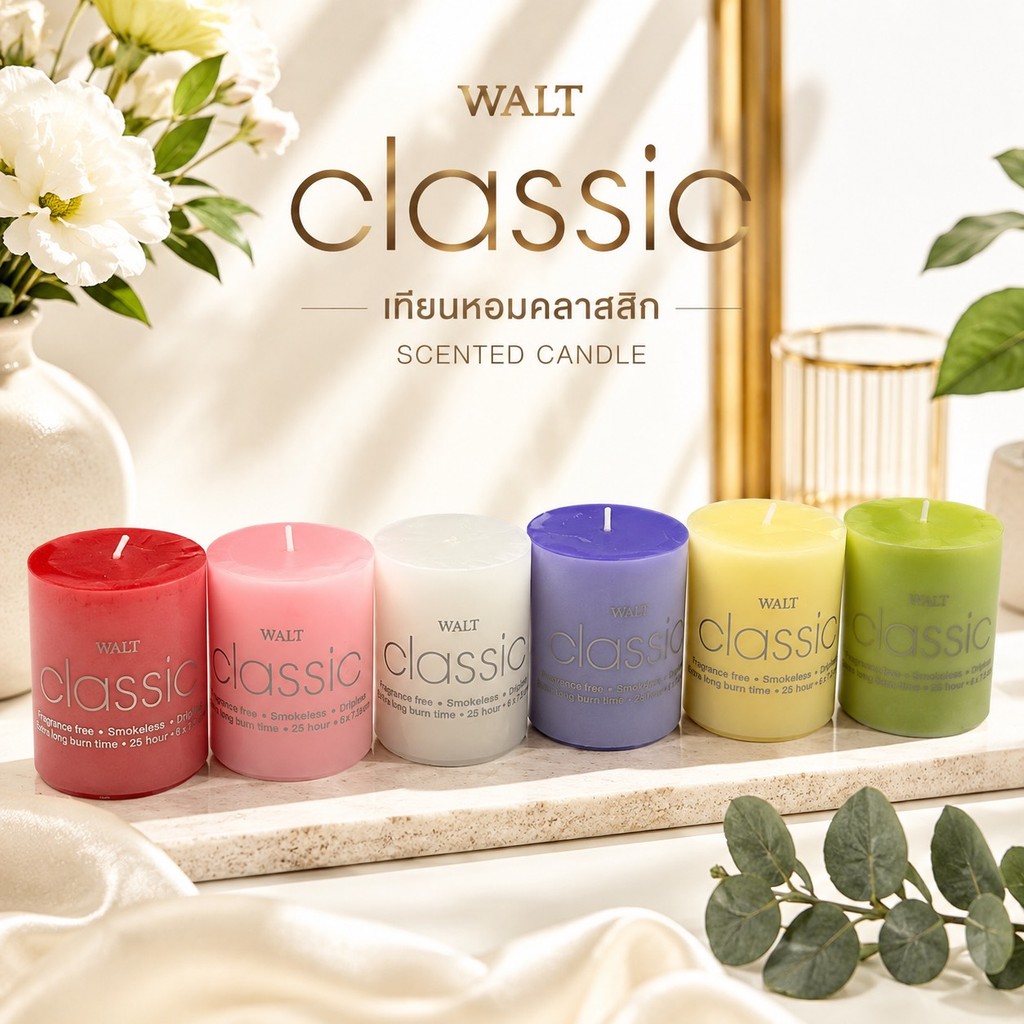 เทียนหอมคลาสสิก (เทียนแท่ง/Pillar Candle)