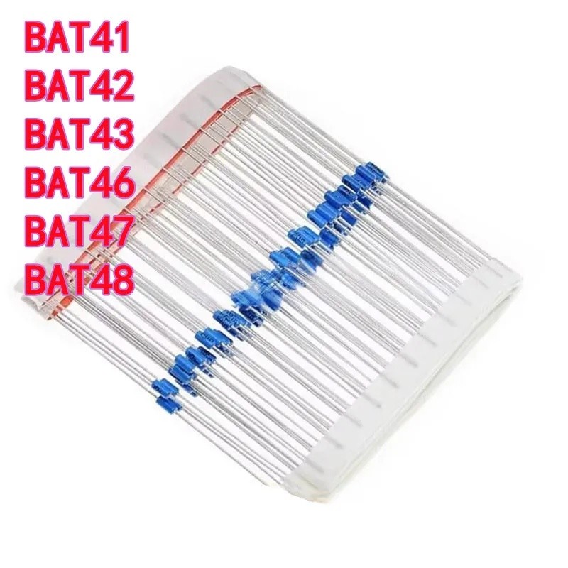 10PCS ใหม่ BAT41 BAT42 BAT43 BAT46 BAT47 BAT48 Schottky Diodes DO-35 BTA41 BTA42 BTA43 BTA46 BTA47 B