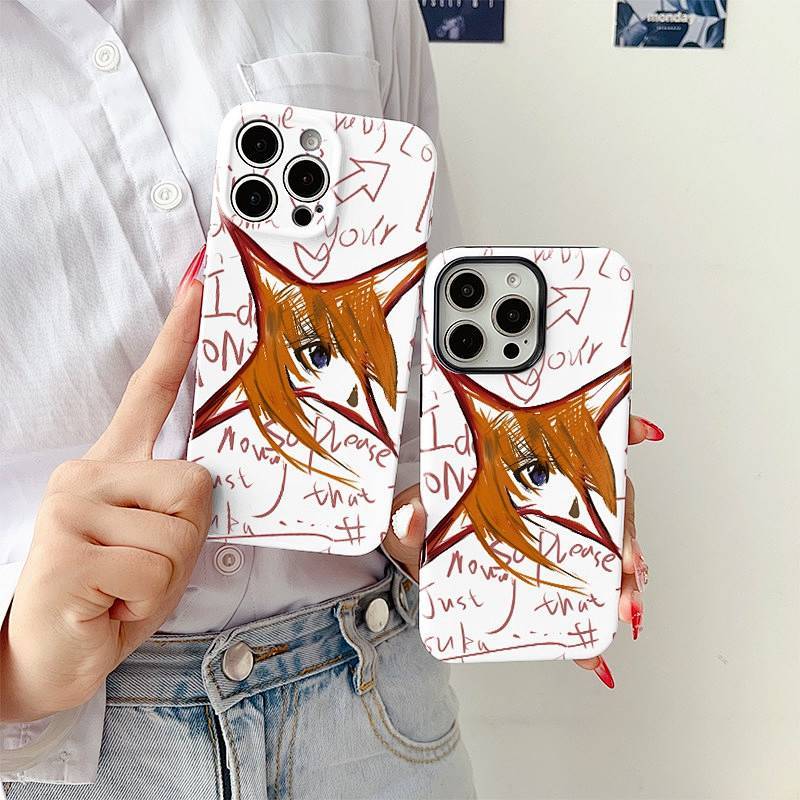 Two-Dimensional Japanese Man Girl Eva Phone Case Two-in-One Apple Anime iPhone Peripheral Lymi