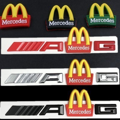 รถ Mercedes Benz AMG LOGO McDonalds M logo ป้ายสติ๊กเกอร์สินค้าในสต็อก