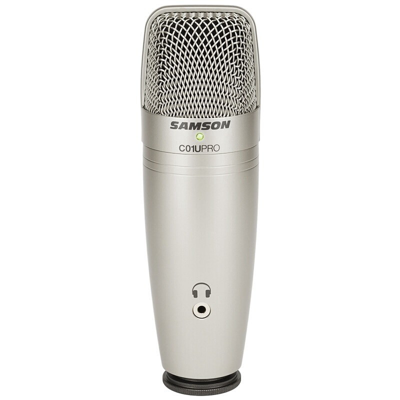 [New]original Samson C01U Pro USB Studio ไมโครโฟน พร้อมการตรวจสอบตามเวลาจิง ไดอะแฟรมขนาดใหญ่ สำหรับก