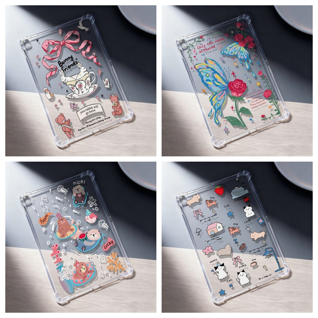 เคสแท็บเล็ต Silicone For Samsung Tab A9 8.7 Inch A8 S6 Lite S10 FE S10 Plus 12.4 Inch A11 Plus S9 A11 S7 FE เคสแท็บเล็ต