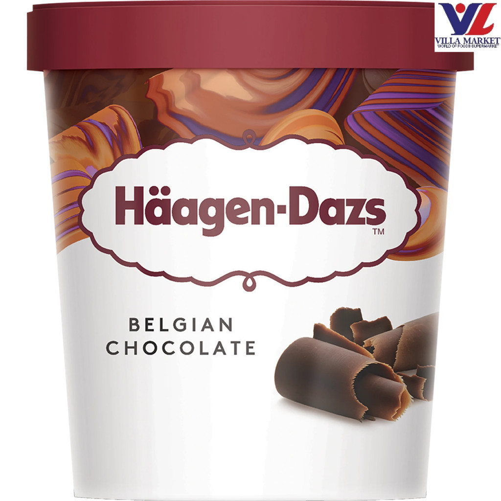 Hd Belgian Chocolate Pint ฮาเก้น-ดาส เบลเยียม ช็อกโกแลต แบบถ้วยใหญ่