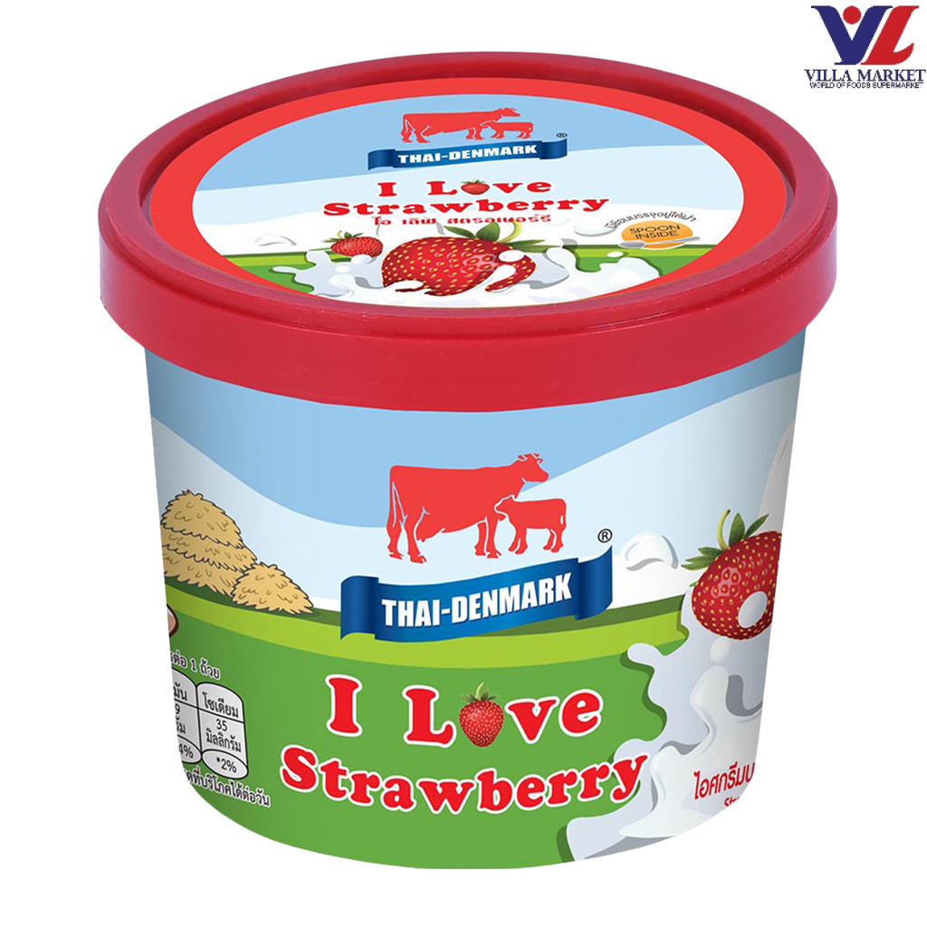Thai-Denmark Milk Icecream (Strawberry) ไทย-เดนมาร์ค ไอศกรีมนม รสสตรอว์เบอร์รี