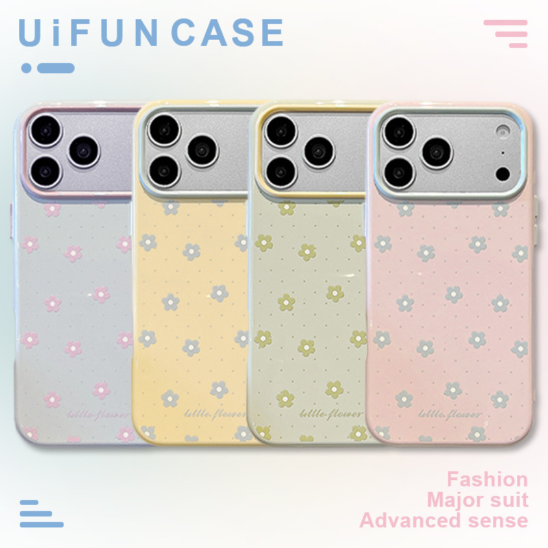 Macaron สีดอกไม้ Daisy ดอกไม้ป้องกันกล้องโทรศัพท์มือถือสําหรับ iPhone 17 16 15 14 Pro Max iPhone 13 Dirt ทน Anti-fall Soft TPU ฝาหลัง
