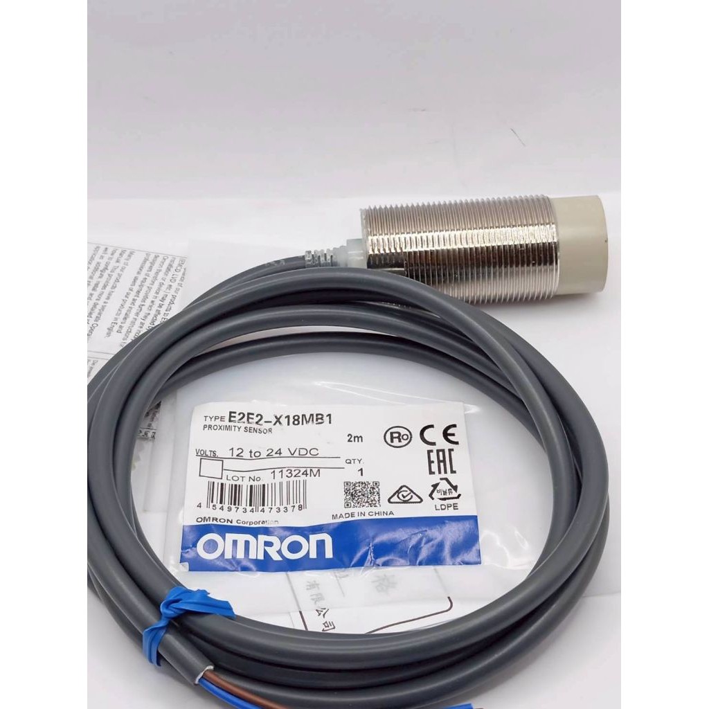 เเท้! E2E2-X18MB1  Automation and Safety Proximity Sensors - Industrial PROX LONG M30 18mm PNP-NO 2M