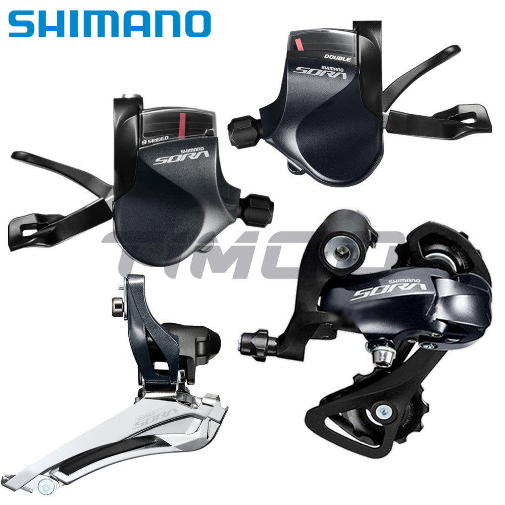 Shimano Road Bike Sora R3000 29 ความเร็วแบนบาร์ Derailleur ชุด Groupset ด้านหน้าด้านหลัง Derailleur 