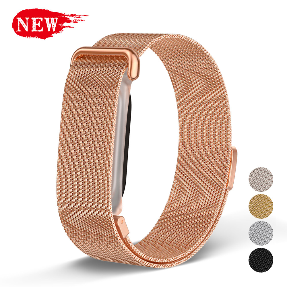 สําหรับ Google Fibit Air สายสแตนเลสโลหะ Milan สําหรับ google fitbit air หัวเข็มขัดแม่เหล็กเปลี่ยนสาย