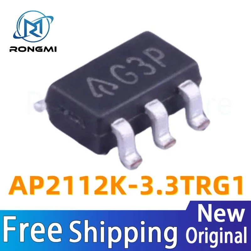 10 ชิ้น/ล็อต AP2112K-3.3TRG1 AP2112K-3.3 AP2112K AP2112K-2.5 1.2V 1.8V G3N G3M G3L SOT-23-5 ในสต็อก 
