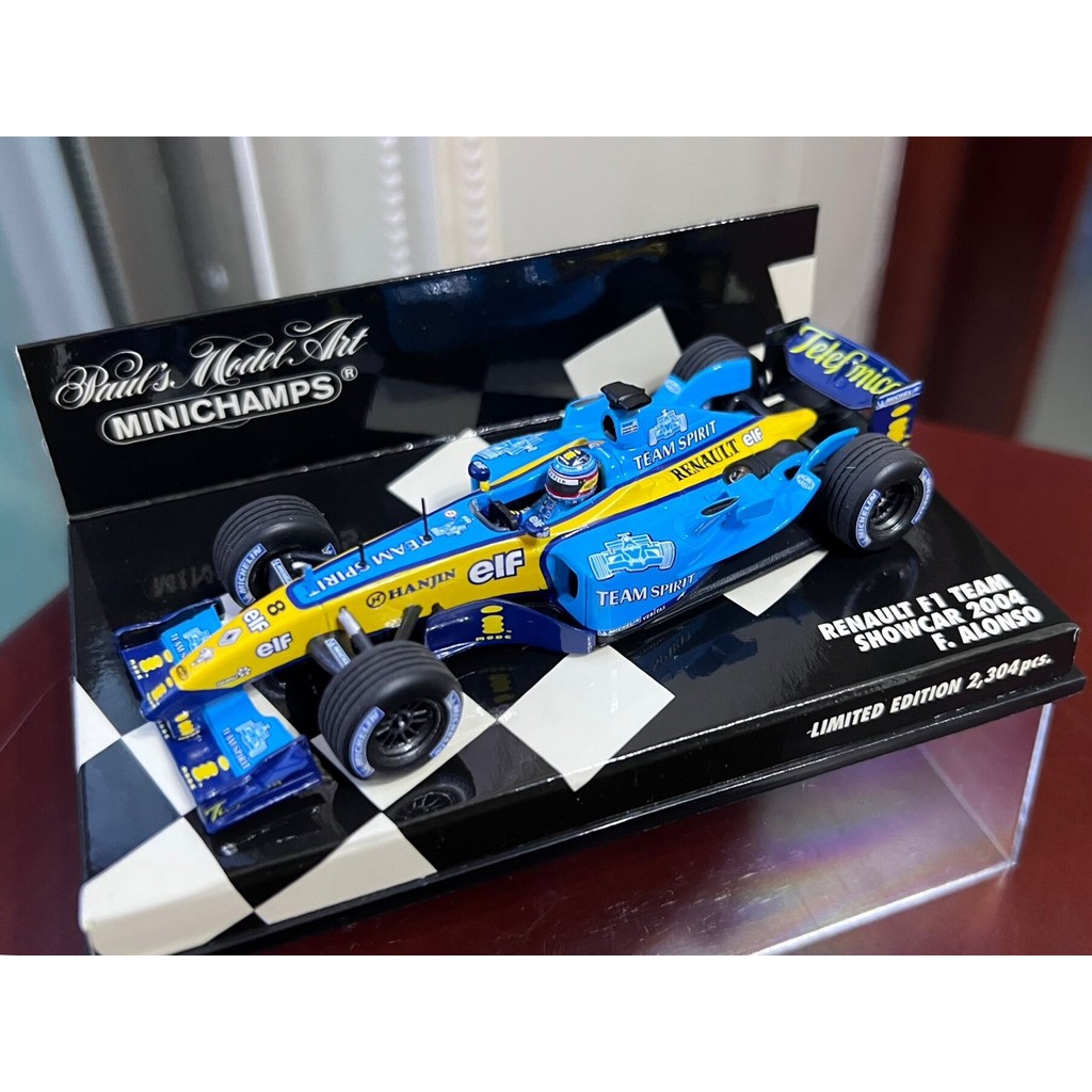 Mini Cut 1/43 Renault r24 Alonzo 2004 f1 Racing Head Brother#汽车模型 G Graceful Color [เท่]