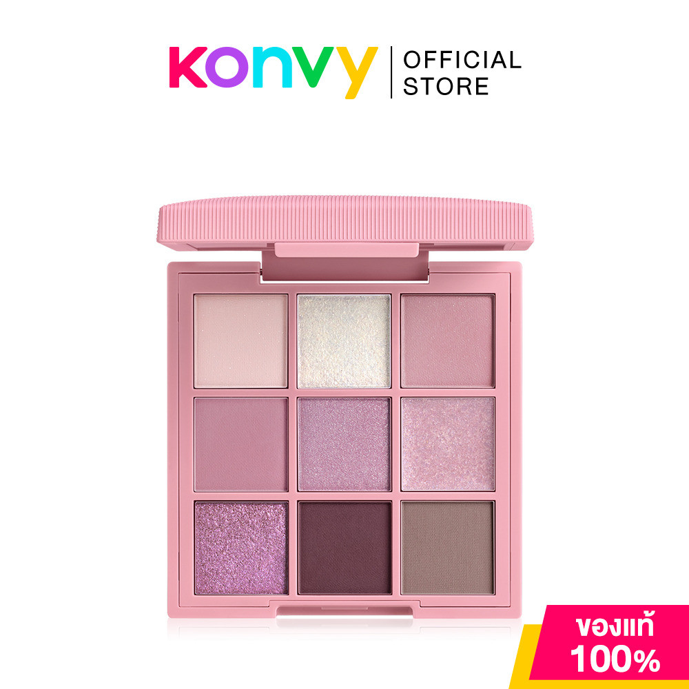 3CE Multi Eye Color Palette The Textile 8g #Mauve Focus พาเลทอายแชโดว์ 9 เฉดสี ทรีซีอี เม็ดสีแน่นชัด