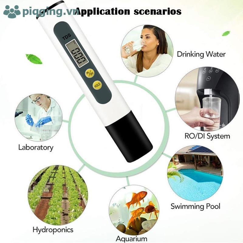 Piqging 0.01 Tds Ec PH Meter สําหรับปากกาทดสอบ PH ดิจิตอลคุณภาพน้ํา 0-14 PH Range VN