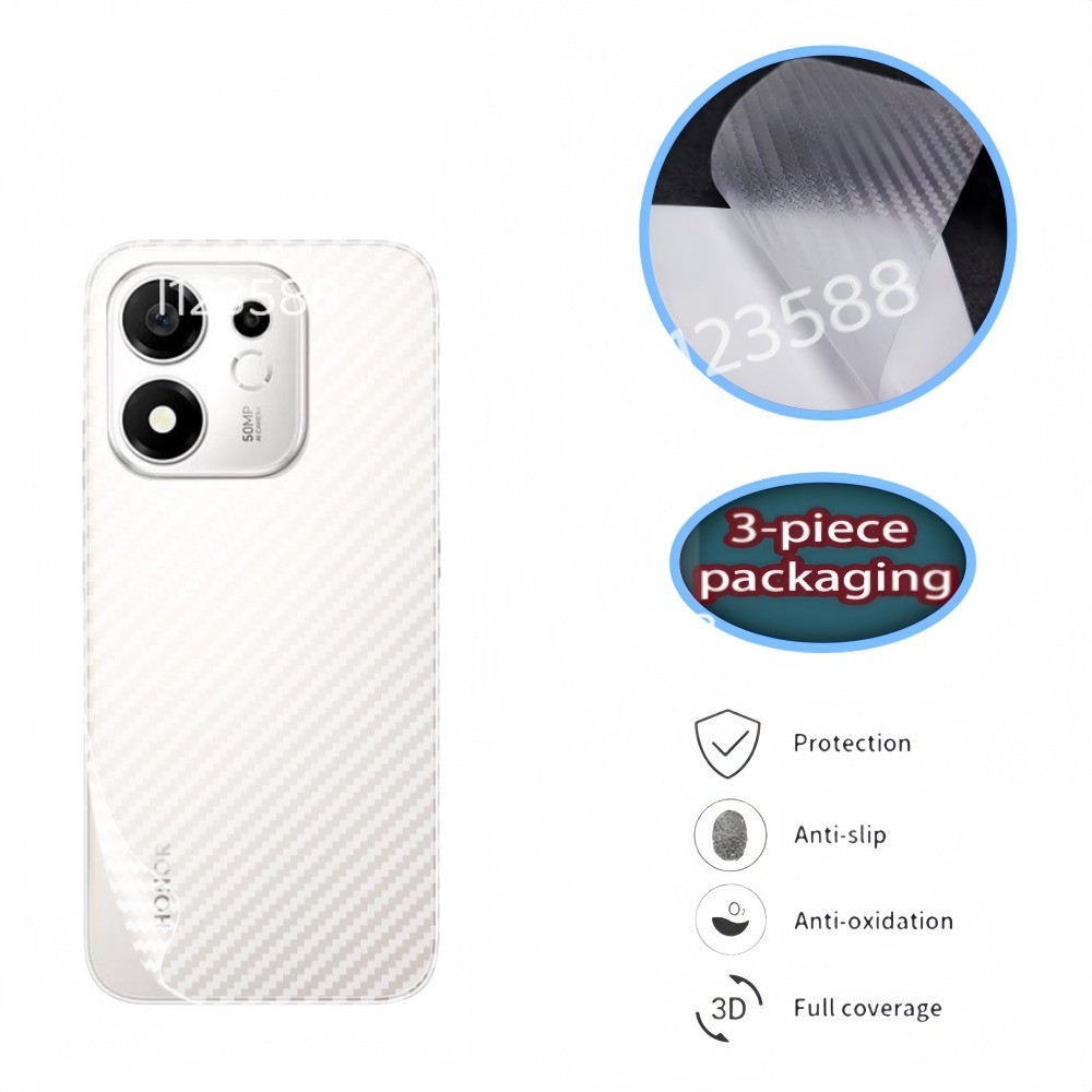 สําหรับ Honor 600Smart 5G 2026 Back Protector Soft ฟิล์มสําหรับ Honor 600 400 สมาร์ท Pro Lite 5G 4G Honor600 600Smart 600Pro คาร์บอนไฟเบอร์ Matte กลับฟิล์มใส Scratcher