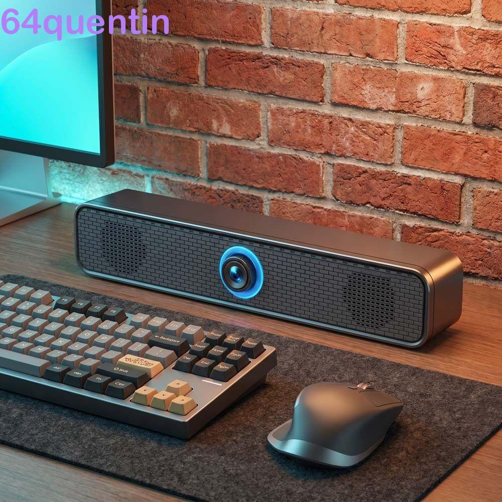 QUENTIN PC Soundbar, ลําโพง Soundbar ขับเคลื่อนด้วย USB, ระบบเสียงโฮมเธียเตอร์แบบมีสายสําหรับทีวี