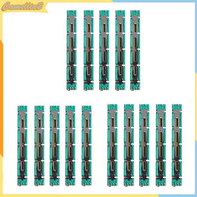 Cam 5 ชิ้น Professories Potentiometer A10K A20K A50K Original Duplex Potentiometer Mixer Fader 75 มม