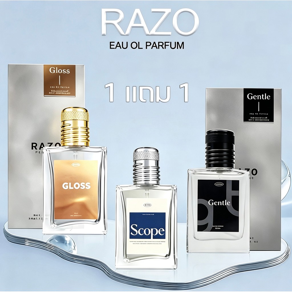 น้ำหอมผู้ชาย RAZO Gloss Scope Gentle 3 กลิ่น  ติดทนนาน 30ml ส่งตรงจากบริษัท (ร้านเจ้าของแบรนด์)