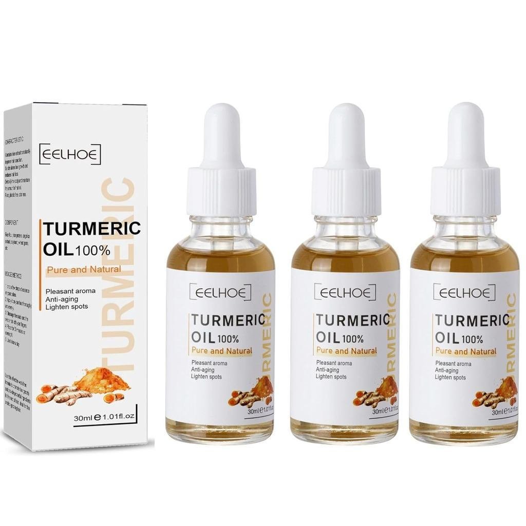 3PCSTurmericDarkSpotCorrectorSerumOil,Turmeric Repair Facial Essence,Turmeric Dark Spot Care Moistur