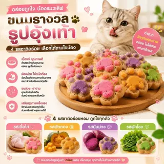 ขนมแมวเนื้อไก่ฟรีซดราย อาหารว่างแมว โปรตีนสูง ไขมันต่ำ ย่อยง่าย เหมาะสำหรับแมวทุกวัย