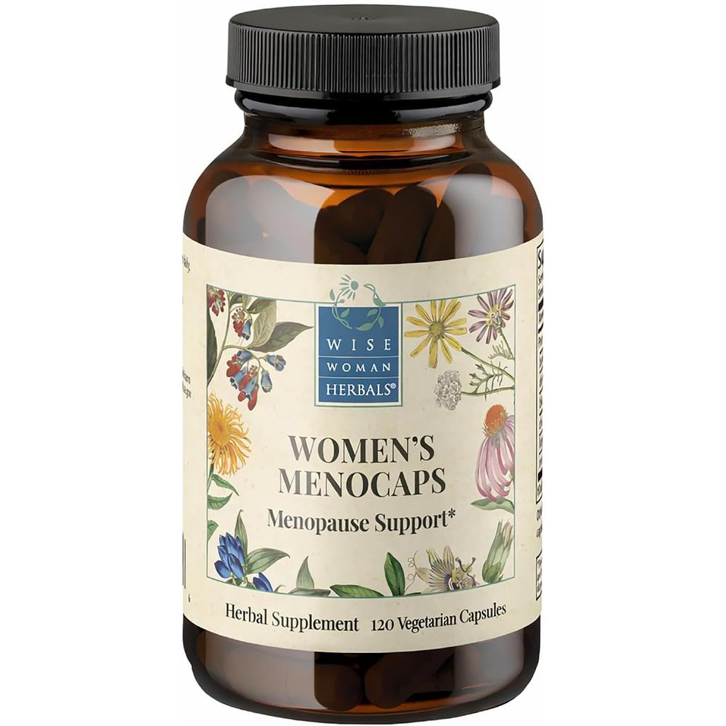Wise Woman Herbals Womens Menocaps, Herbal Blend for Menopause Support, Hot Flashes, Night Sweats, M