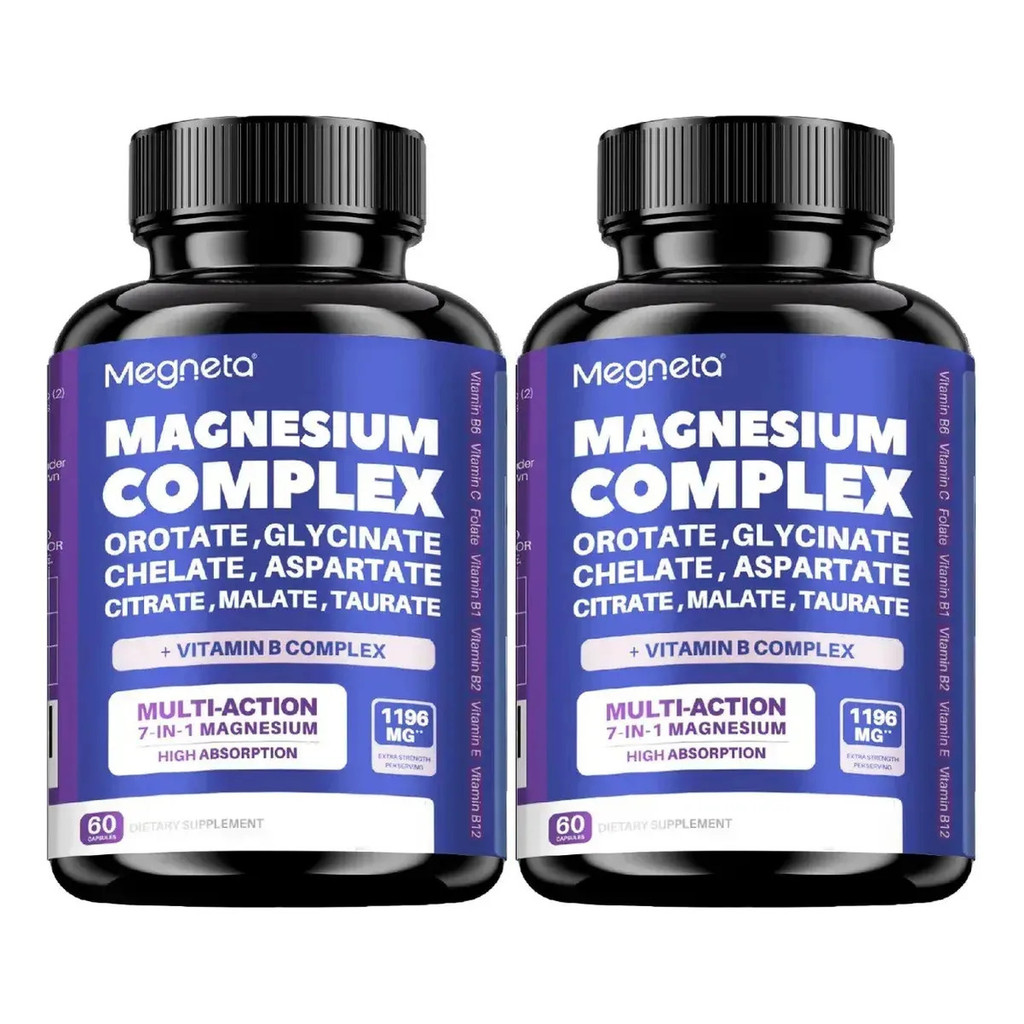 แพ็ค 2 ชิ้น Megneta Magnesium Complex 7 in 1-Glycinate, Malic Acid XNFV