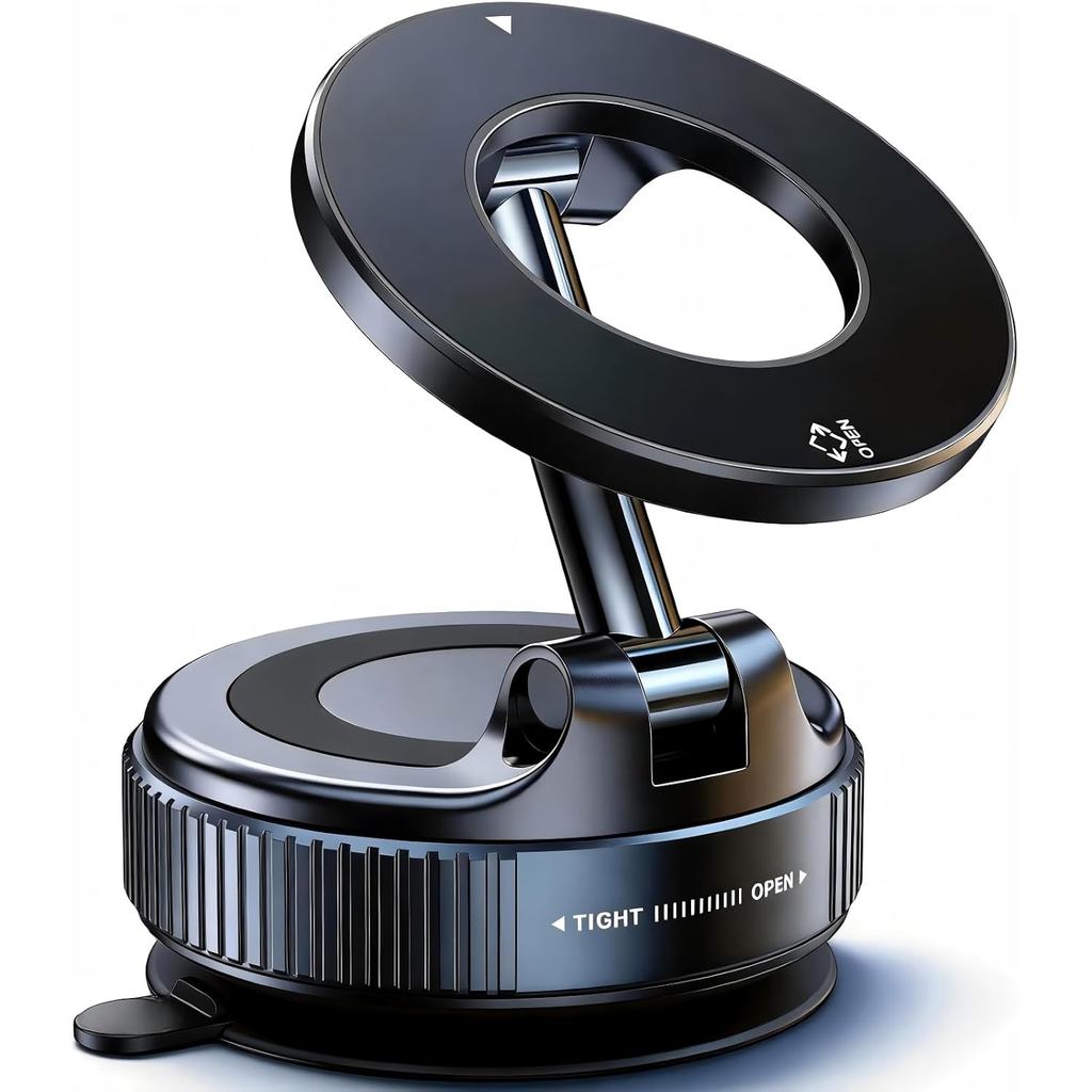 Magsafe Car Mount 2026 อัพเกรด, 360° ที่วางโทรศัพท์ในรถยนต์แบบแม่เหล็กแบบปรับได้[98 LBS แรงดูดสุด] D