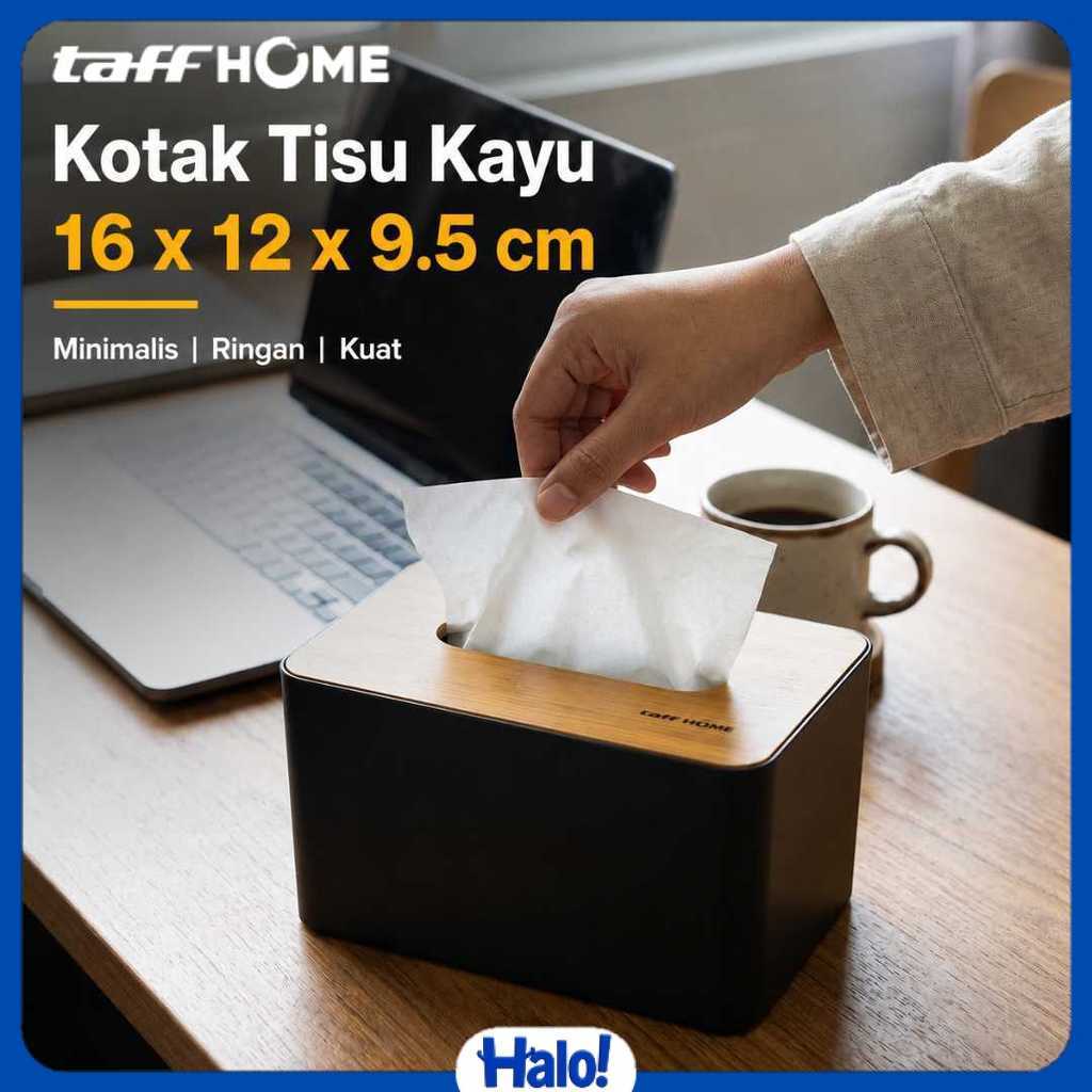 TaffiHOME กล่องทิชชู่ไม้มัลติฟังก์ชั่น 16x12x9.5ซม. - ZJ06