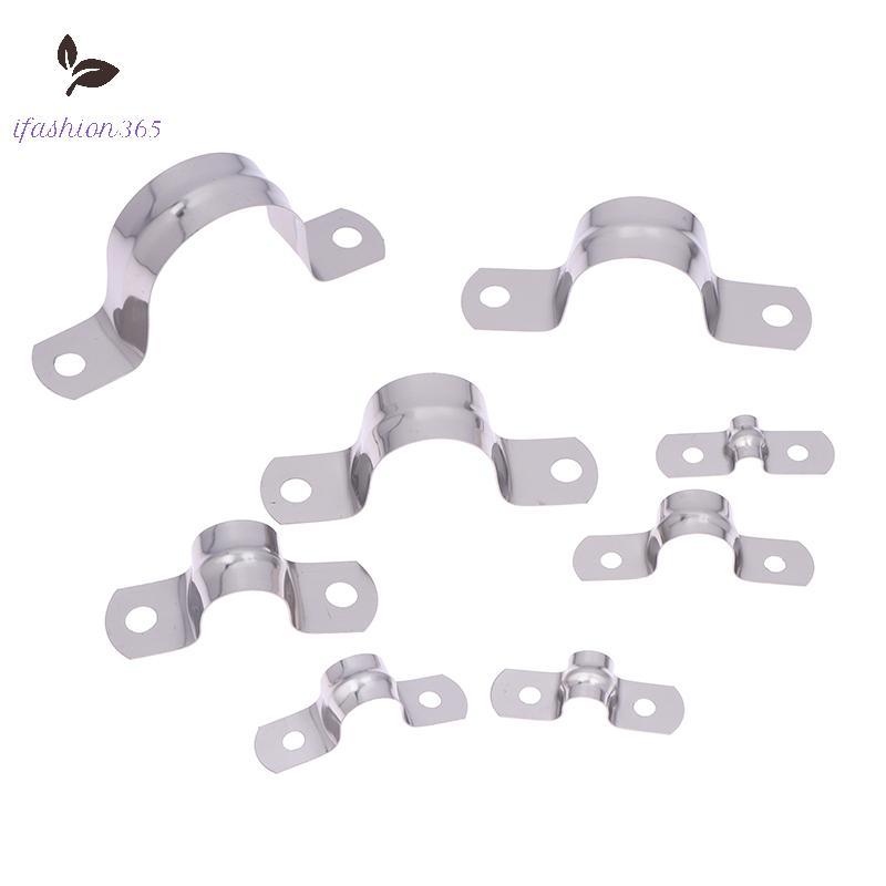 [LF] สแตนเลส U-Shaped Tube Clamp อานโลหะ Tube Clamp U Conduit Braet สําหรับการใช้งานสําหรับงานหนัก V