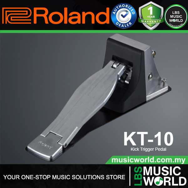 Roland KT-10 Kick Trigger Pad Bass Drum Pedal พร้อมการทํางานเสียงรบกวนต่ํา (KT10 KT 10)