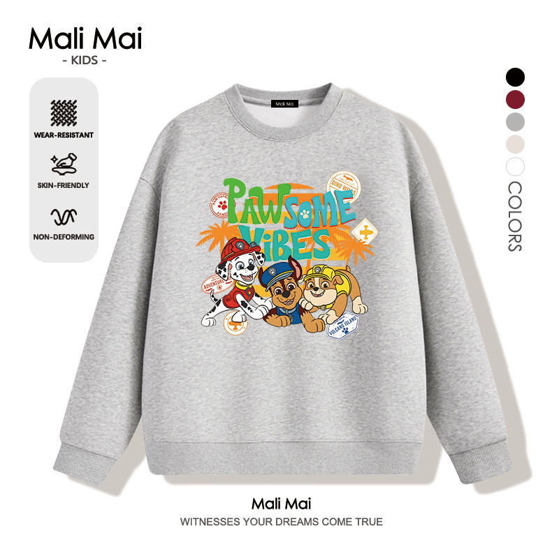เสื้อแขนยาวเด็ก แบบบาง ผ้าหนาดีใส่สบาย เด็ก 3-13 ขวบ PAW Patrol ตุ๊กตาการ์ตูนน่ารัก (ส่งเร็ว จัดส่งจากไทย)