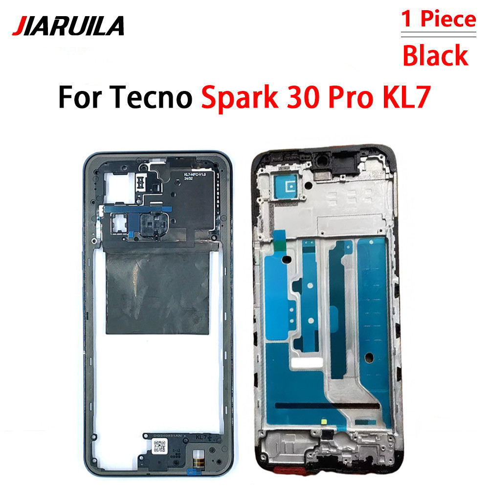 กรอบ LCD ด้านหน้าสําหรับ Tecno Spark 30 Pro KL7 กรอบกลางผู้ถือฝาครอบเปลี่ยน