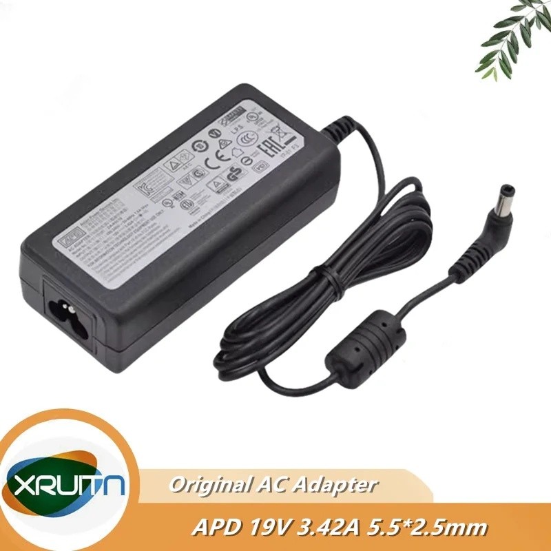 Original APD AC Adapter Charger DA-65C19 19V 3.42A 65W DA-65A19 74-10200-02 PA-1650-66 Monza T100 T2