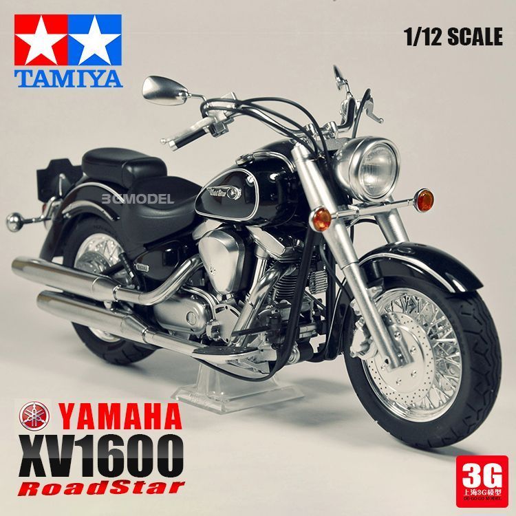 โมเดล 3G Tamiya Motorcycle Model 14080 XV1600 Road Star Motorcycle 1/12 Model